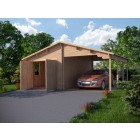 Garage met carport 44 mm 680x560 cm