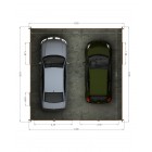 Dubbele garage 44 mm 600x600 cm